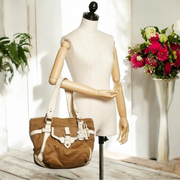 CELINE Handbag Leather Canvas w/ original Dustbag - Picture 14 of 14